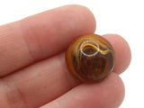 10 18mm Tortoise Shell Brown Vintage Lucite Plastic Round Flat Back Cabochons Jewelry Making Beading Supplies
