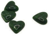 4 25mm Green Swirling Heart Cabochons Vintage Lucite Cabochons Loose Plastic Tiles Jewelry Making
