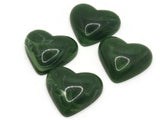 4 25mm Green Swirling Heart Cabochons Vintage Lucite Cabochons Loose Plastic Tiles Jewelry Making