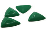 4 31mm Green Triangle Cabochons Vintage Lucite Plastic Cabochon Mosaic Supplies Jewelry Making Smileyboy