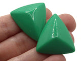 4 31mm Green Triangle Cabochons Vintage Lucite Plastic Cabochon Mosaic Supplies Jewelry Making Smileyboy