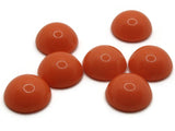 7 14mm Orange Vintage Lucite Cabochons Flat Back Cabochons Plastic Dome Cabochons Loose Cabochons Jewelry Making Tiles