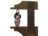 2 20mm Alloy Metal Purple Kimono Girl Pendants Gold Tone Jewelry Making Beading Supplies