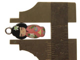 2 20mm Alloy Metal Pink Kimono Girl Pendants Gold Tone Jewelry Making Beading Supplies