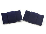 Vintage Shoe Clips 1950s Navy Blue Ribbon Rectangle Bow Shoe Clips