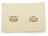TipToes Vintage Shoe Clips #947 1950s White Leatherette Rectangle Shoe Clips with 3 Link Gold Chain