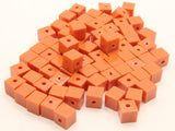 75 6mm Orange Cube Beads Vintage Beads Plastic Spacer Beads New Old Stock Beads to String Jewelry Making Beading Supplies