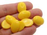 12 18mm Yellow Cabochons Vintage Lucite Cabochons Oval Cabochons Flat Back Cabochons Tiles Jewelry Making Supplies Plastic Tiles Smileyboy