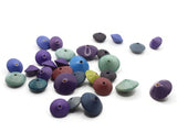 30 Mixed Wood Bicone Saucer Beads Vintage Wooden Beads Loose Beads Natural Beads Jewelry Making Beading Supplies