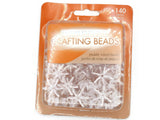 140 Pieces Clear Plastic Paddle Wheel Beads Jewelry Essentials Crafting Beads Star flake Beads