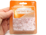 140 Pieces Clear Plastic Paddle Wheel Beads Jewelry Essentials Crafting Beads Star flake Beads