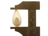20 20mm Faceted Teardrop Cabochons Off-White Cabochons Vintage West Germany Plastic Cabochons Jewelry Making Beading Supplies