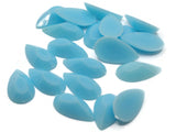 20 20mm Faceted Teardrop Cabochons Light Blue Cabochons Vintage West Germany Plastic Cabochons Jewelry Making Beading Supplies