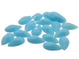 20 20mm Faceted Teardrop Cabochons Light Blue Cabochons Vintage West Germany Plastic Cabochons Jewelry Making Beading Supplies