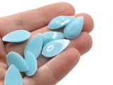 20 20mm Faceted Teardrop Cabochons Light Blue Cabochons Vintage West Germany Plastic Cabochons Jewelry Making Beading Supplies