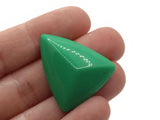 4 31mm Green Triangle Cabochons Vintage Lucite Plastic Cabochon Mosaic Supplies Jewelry Making Smileyboy