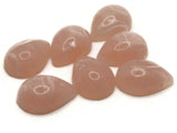 7 17mm Pink Teardrop Flatback Vintage Lucite Cabochons Jewelry Making Crafting Supplies Plastic Dome Cabochons