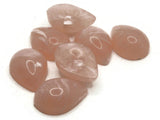 7 17mm Pink Teardrop Flatback Vintage Lucite Cabochons Jewelry Making Crafting Supplies Plastic Dome Cabochons
