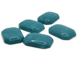 5 25mm x 18mm Turquoise Blue Swirling Rectangle Flatback Cabochons Vintage Lucite Plastic Cabochon Mosaic Supplies Jewelry Making Smileyboy