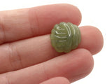 8 15mm Round Swirling Green Flatback Cabochons with Grooved Pattern Vintage Lucite Plastic Cabochons Jewelry Making Supplies