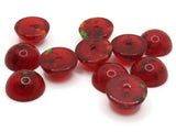 12 15mm Red Speckled Vintage Lucite Cabochons Flatback Cabochons Plastic Dome Cabochons Jewelry Making and Mosaic Tiles