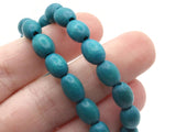 45 10mm Sky Blue Wooden Oval Beads Wood Spacer Beads Large Hole Beads Jewelry Making Beading Supplies Smileyboy