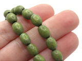 45 10mm Green Wooden Oval Beads Wood Spacer Beads Large Hole Beads Jewelry Making Beading Supplies Smileyboy