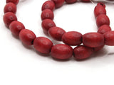 43 10mm Red Wooden Oval Beads Wood Spacer Beads Large Hole Beads Jewelry Making Beading Supplies Smileyboy