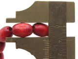 43 10mm Red Wooden Oval Beads Wood Spacer Beads Large Hole Beads Jewelry Making Beading Supplies Smileyboy