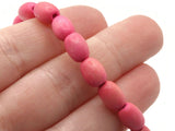 44 10mm Pink Wooden Oval Beads Wood Spacer Beads Large Hole Beads Jewelry Making Beading Supplies Smileyboy