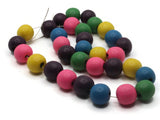 30 13mm Mixed Color Round Wood Large Hole Beads Wooden Beads Jewelry Making Beading Supplies Loose Beads to String