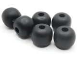 6 25mm Large Hole Round Black Beads Vintage Plastic Beads Jewelry Making Beading Supplies Loose Beads to String bA2