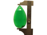 2 28mm Faceted Briolette Teardrop Clear Green Plastic Pendants Vintage West Germany Beads to String Jewelry Making Beading Supplies