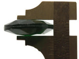 2 28mm Faceted Briolette Teardrop Clear Green Plastic Pendants Vintage West Germany Beads to String Jewelry Making Beading Supplies