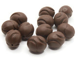 12mm Dark Brown Twisting Oval Beads Vintage Plastic New Old Stock Beads to String Jewelry Making Beading Supplies
