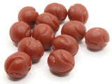 12mm Reddish Brown Twisting Oval Beads Vintage Plastic New Old Stock Beads to String Jewelry Making Beading Supplies