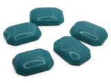 5 25mm x 18mm Turquoise Blue Swirling Rectangle Flatback Cabochons Vintage Lucite Plastic Cabochon Mosaic Supplies Jewelry Making Smileyboy