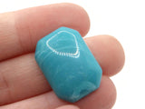 5 25mm x 18mm Turquoise Blue Swirling Rectangle Flatback Cabochons Vintage Lucite Plastic Cabochon Mosaic Supplies Jewelry Making Smileyboy
