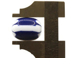 6 20mm Blue and White Striped Oval Cabochons Vintage Lucite Plastic Cabochons Mosaic Supplies Jewelry Making