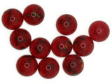 12 15mm Red Speckled Vintage Lucite Cabochons Flatback Cabochons Plastic Dome Cabochons Jewelry Making and Mosaic Tiles