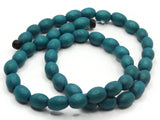 45 10mm Sky Blue Wooden Oval Beads Wood Spacer Beads Large Hole Beads Jewelry Making Beading Supplies Smileyboy