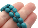45 10mm Sky Blue Wooden Oval Beads Wood Spacer Beads Large Hole Beads Jewelry Making Beading Supplies Smileyboy