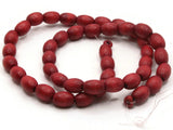 43 10mm Red Wooden Oval Beads Wood Spacer Beads Large Hole Beads Jewelry Making Beading Supplies Smileyboy