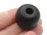 6 25mm Large Hole Round Black Beads Vintage Plastic Beads Jewelry Making Beading Supplies Loose Beads to String bA2