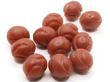 12mm Reddish Brown Twisting Oval Beads Vintage Plastic New Old Stock Beads to String Jewelry Making Beading Supplies