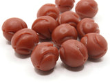 12mm Reddish Brown Twisting Oval Beads Vintage Plastic New Old Stock Beads to String Jewelry Making Beading Supplies