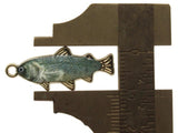27mm Gray Scale Natural Fish Pendant Silver Tone Metal Alloy Charm Jewelry Making Beading Supplies