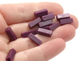 50 12mm Purple Vintage Plastic Beads Rectangle Beads Jewelry Making Beading Supplies Loose Beads to String