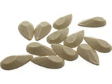 12 28mm Beige Faceted Teardrop Cabochons Vintage West Germany Plastic Cabochons Jewelry Making Beading Supplies