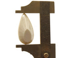 12 28mm Beige Faceted Teardrop Cabochons Vintage West Germany Plastic Cabochons Jewelry Making Beading Supplies